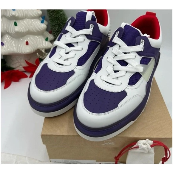 Christian Louboutin Mens Astroloubi, leather trimmed sneakers size 42 - Picture 2 of 7